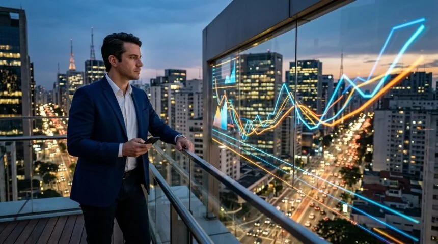 Mercado financeiro antecipando mudanças antes da economia chegar ao bolso das pessoas.
